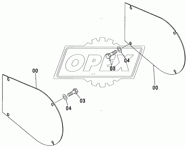 TRAVEL MOTOR COVER (110,E)