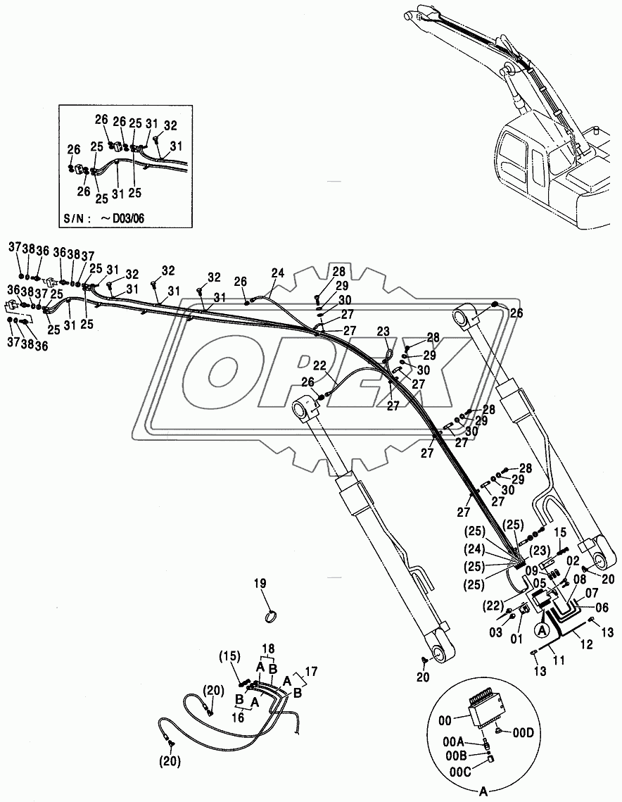 AUTO. LUBRICATE PIPING (BOOM)