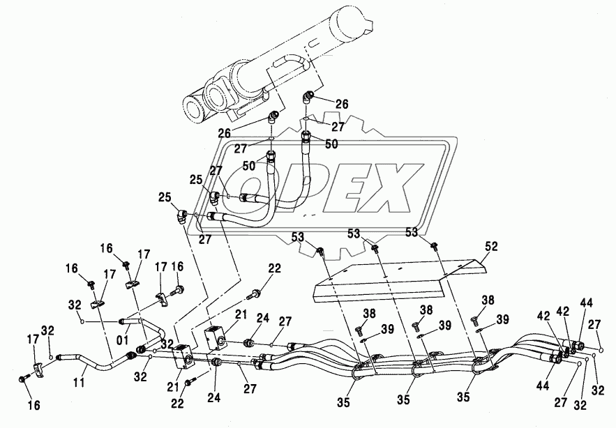 FRONT PIPING (OFFSET BOOM) 2