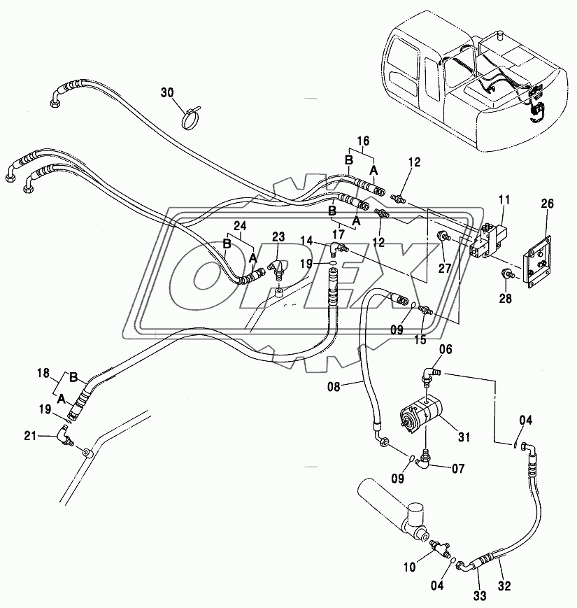 ADD. GEAR PUMP PIPING (30 LITER)