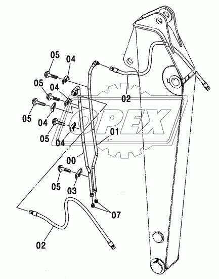 QUICK HITCH PIPING (1.96M ARM)