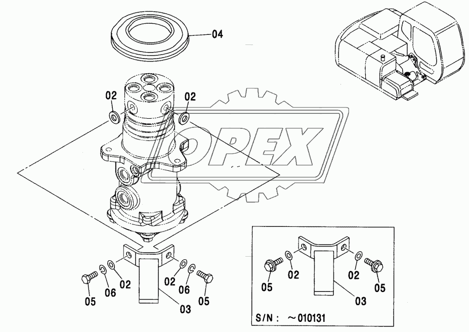 CENTER JOINT SUPPORT (UPPERSTRUCTURE)