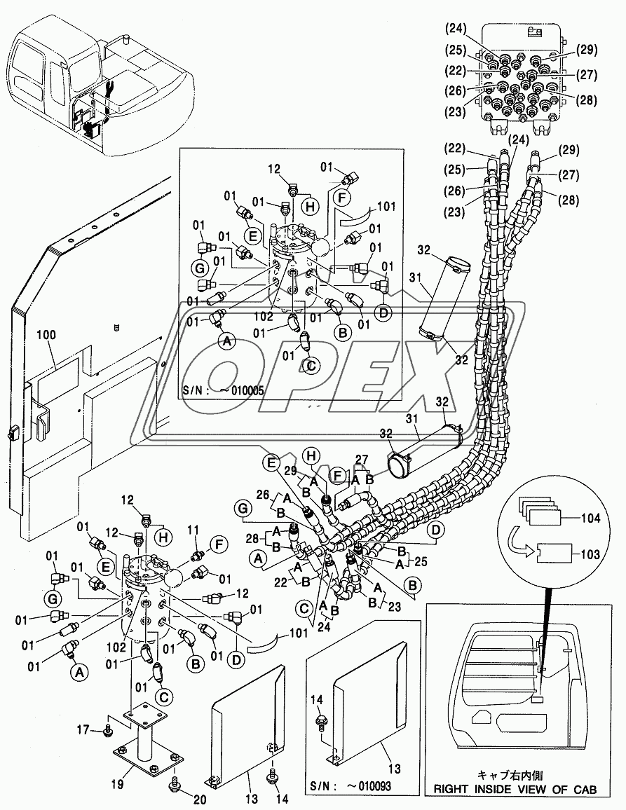 4 WAY MULTI LEVER PIPING (STD)