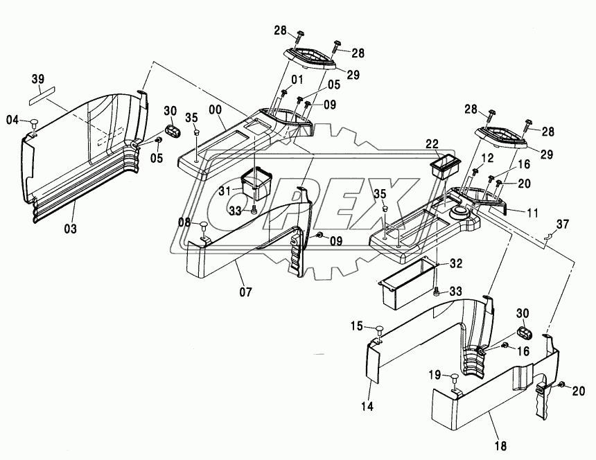 CONSOLE COVER (AUTO. ENGINE CONTROL)