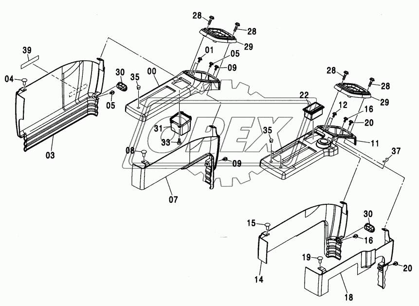 CONSOLE COVER (MANUAL ENGINE CONTROL, BLADE)