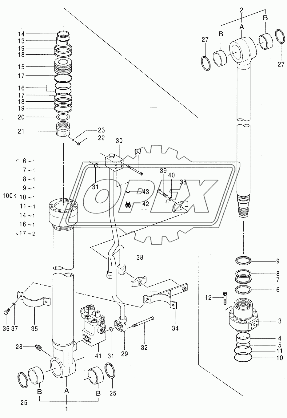 CYL., BOOM (L) [WITH HOLDING VALVE]