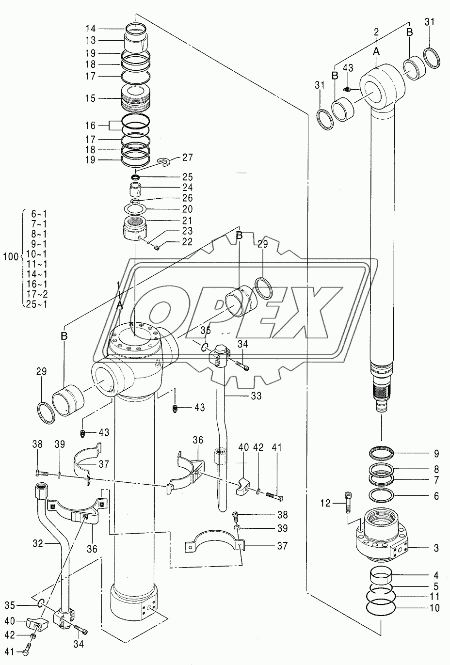 CYL., ARM (OFFSET BOOM)