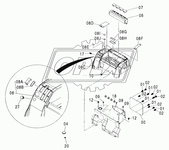 REAR BOX (HEATER LESS)