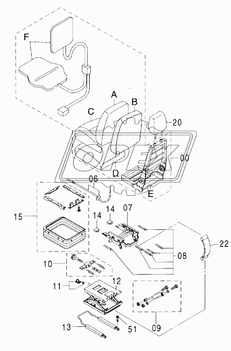 SUSPENSION SEAT (WITH HEATER)