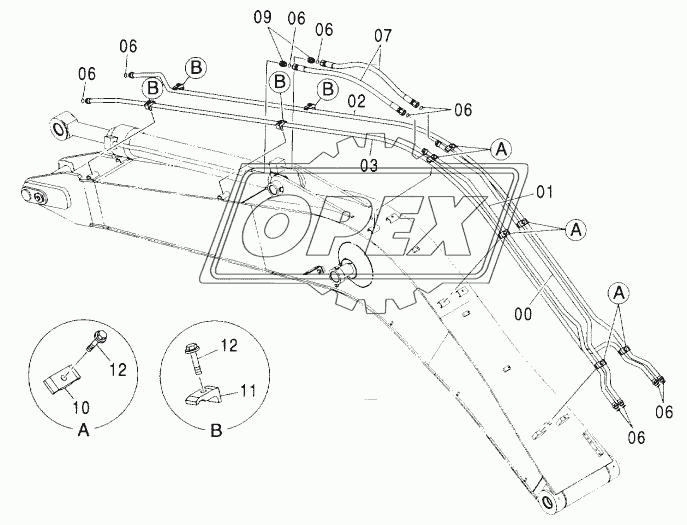 FRONT PIPING (MONO BOOM)