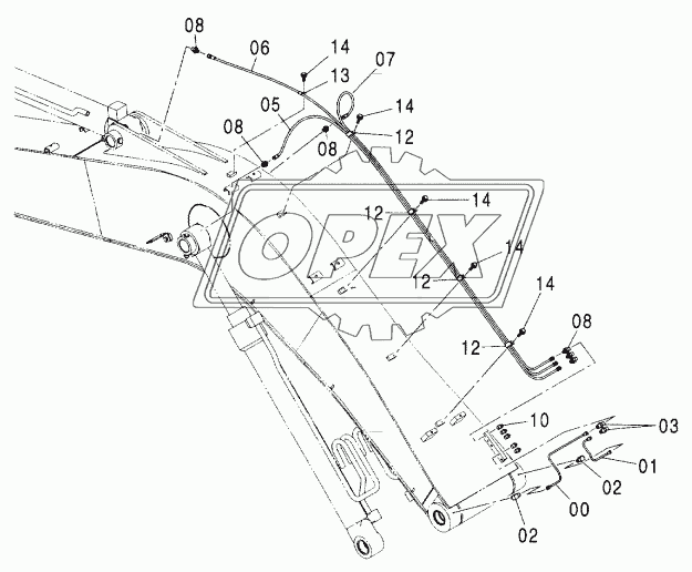 LUBRICATE PIPING (MONO BOOM)