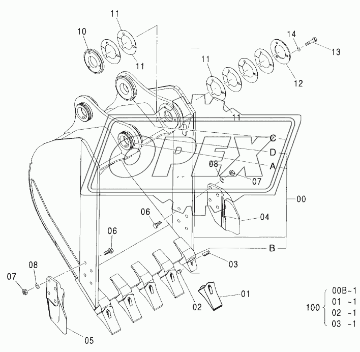 BUCKET 0.70 (JIS 94)