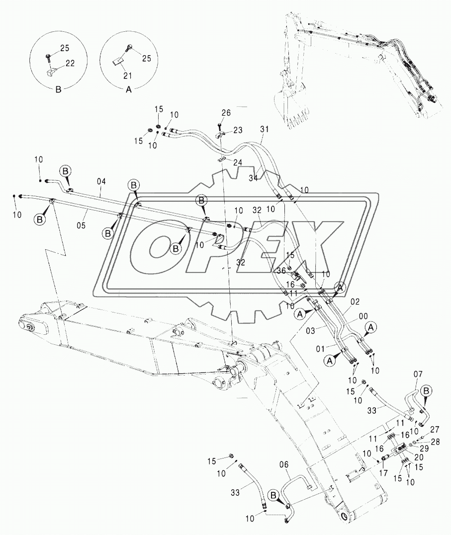 FRONT PIPING (WITH BALL VALVE) (2P-B00M)