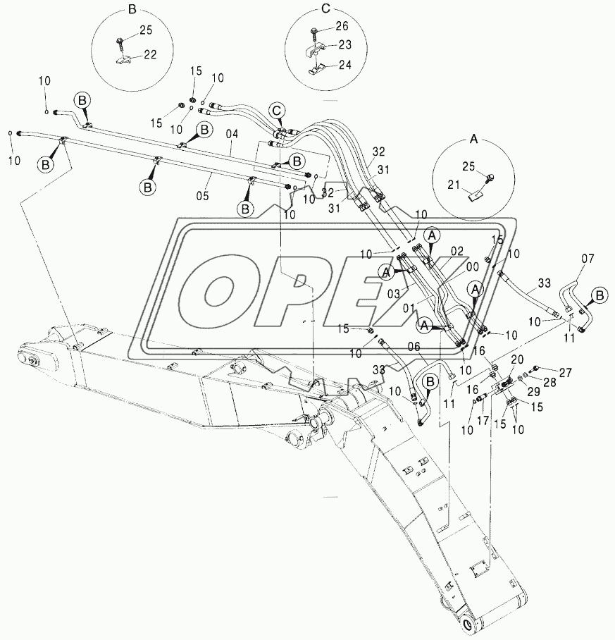 FRONT PIPING (2P-B00M)