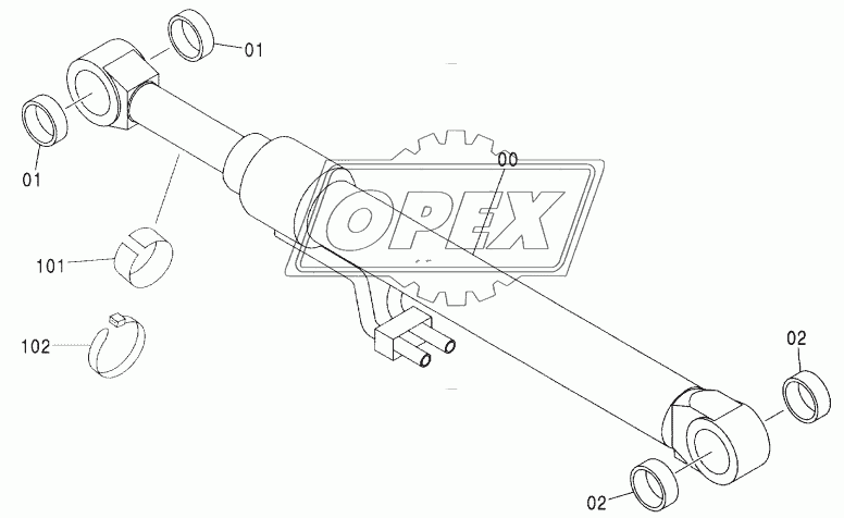 BOOM CYLINDER (R) (2P-B00M)