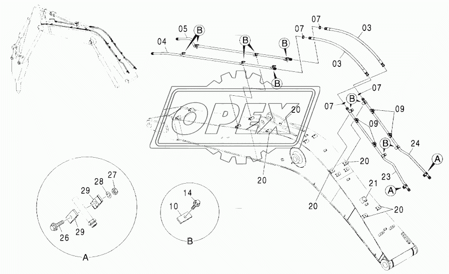 BOOM PIPING (BREAKER & CRUSHER) <JPN> <EXPORT>