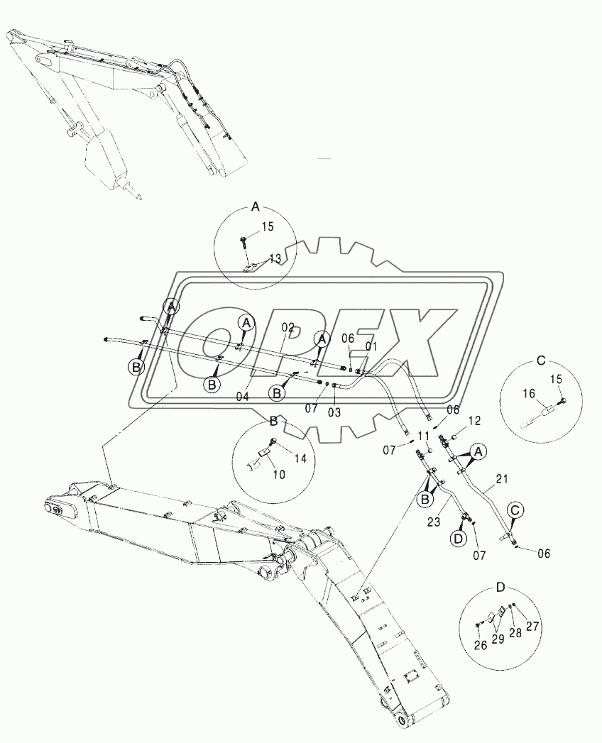 BOOM PIPING (BREAKER & CRUSHER) (2P-B00M) <EU>