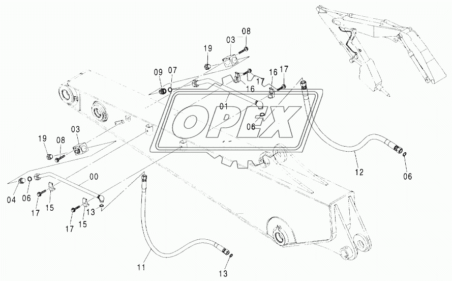 ARM PIPING (BREAKER & CRUSHER) (2.50M ARM) <EU>