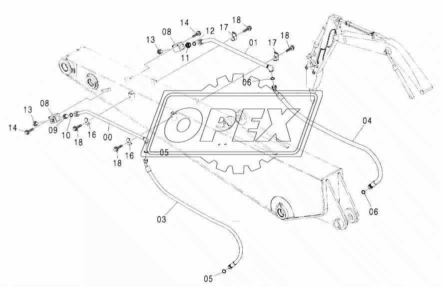 ARM PIPING (BREAKER & CRUSHER) (3.10M ARM) <EU>