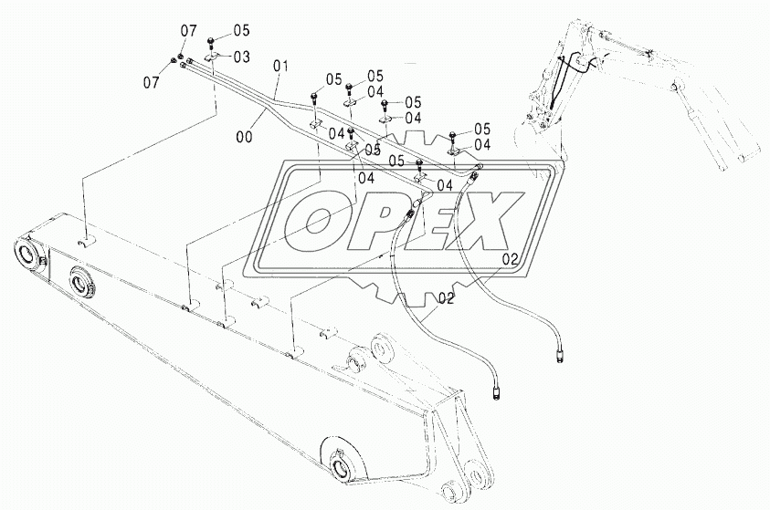 QUICKHITCH PIPING (2.21M, 2. 22M ARM) <EU>