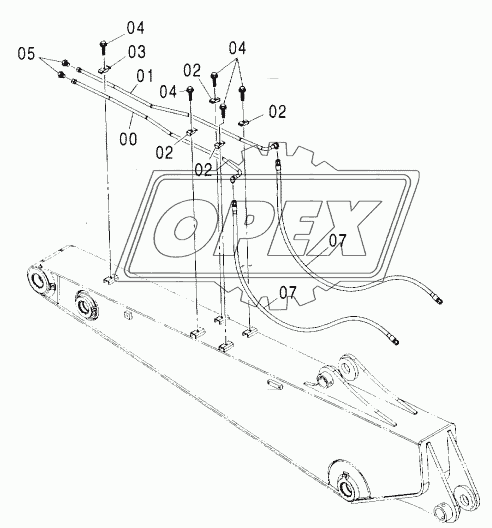 QUICKHITCH PIPING (2.50M ARM) <EU>