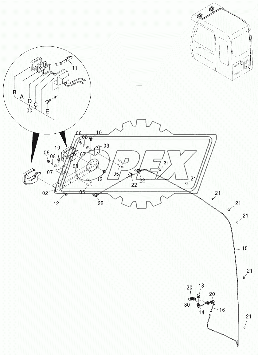 FRONT HEAD LAMP (2 LAMP WITH SUNSHADE)