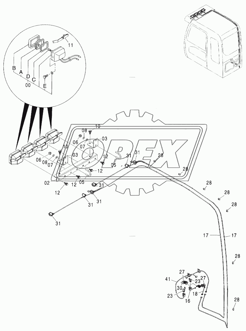 FRONT HEAD LAMP (4 LAMP WITH SUNSHADE)