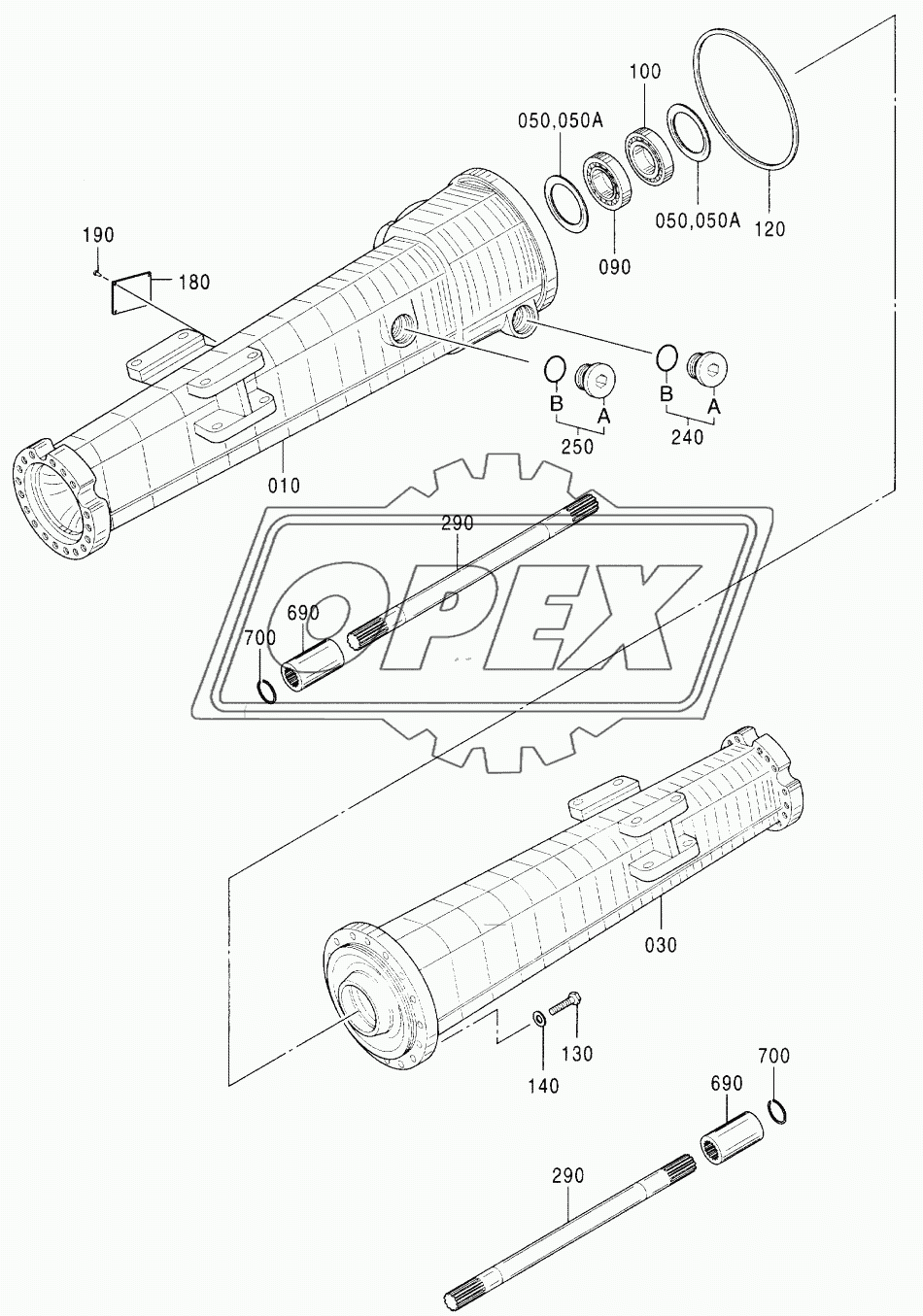 AXLE, REAR (3) (WIDE)