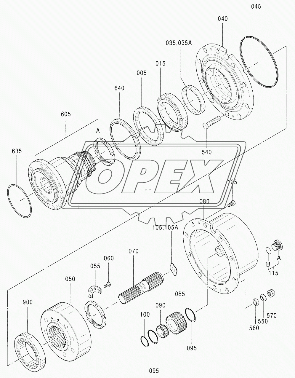 AXLE, REAR (4) (WIDE)