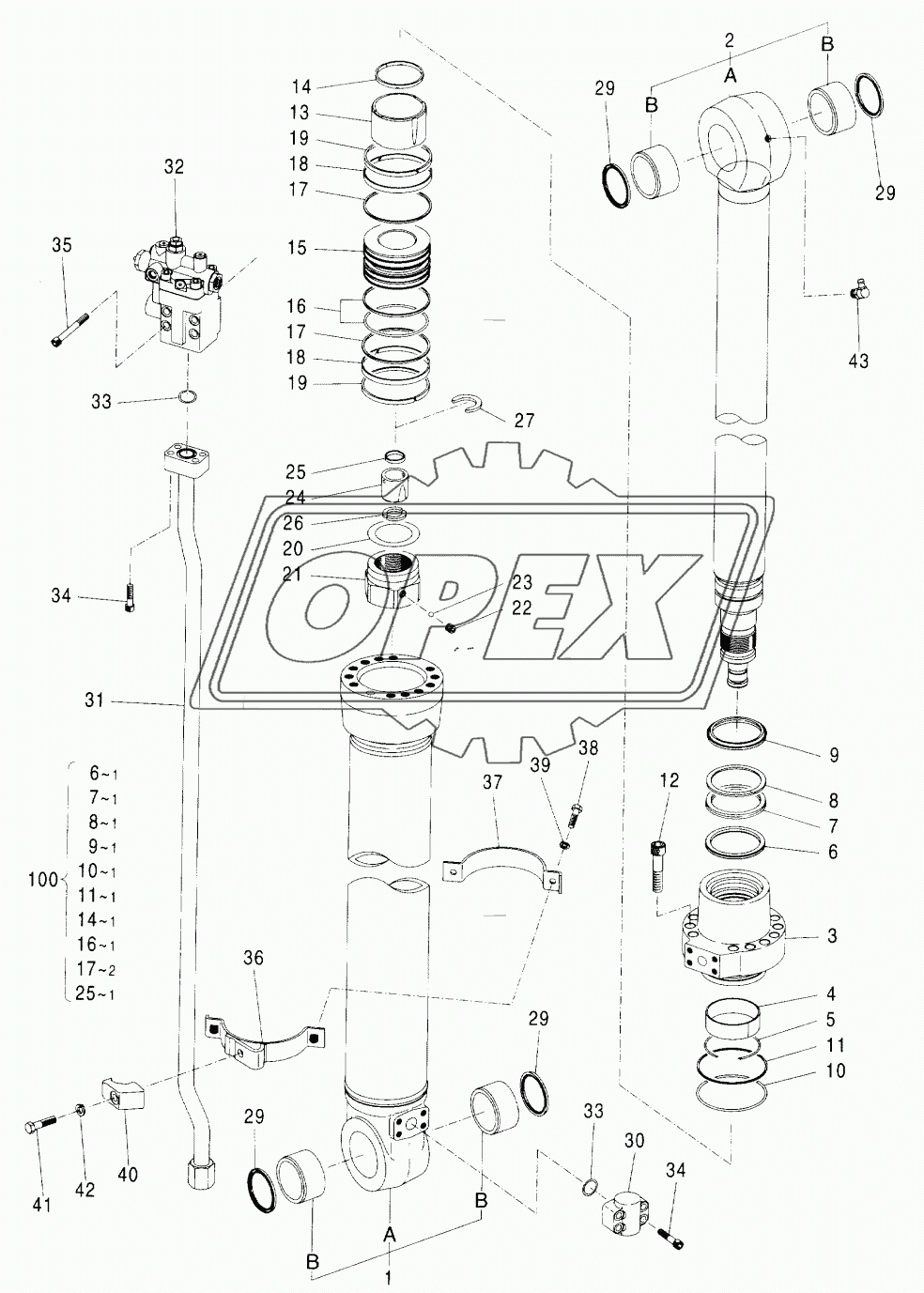 CYL., ARM (WITH HOLDING VALVE) (MONO BOOM)