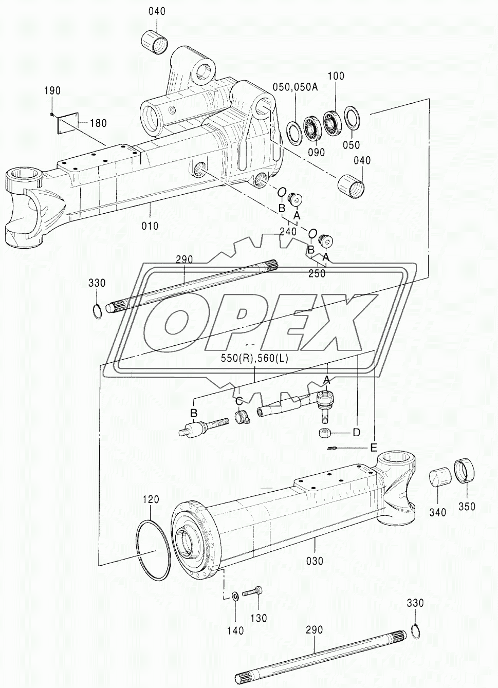 AXLE, FRONT (3)