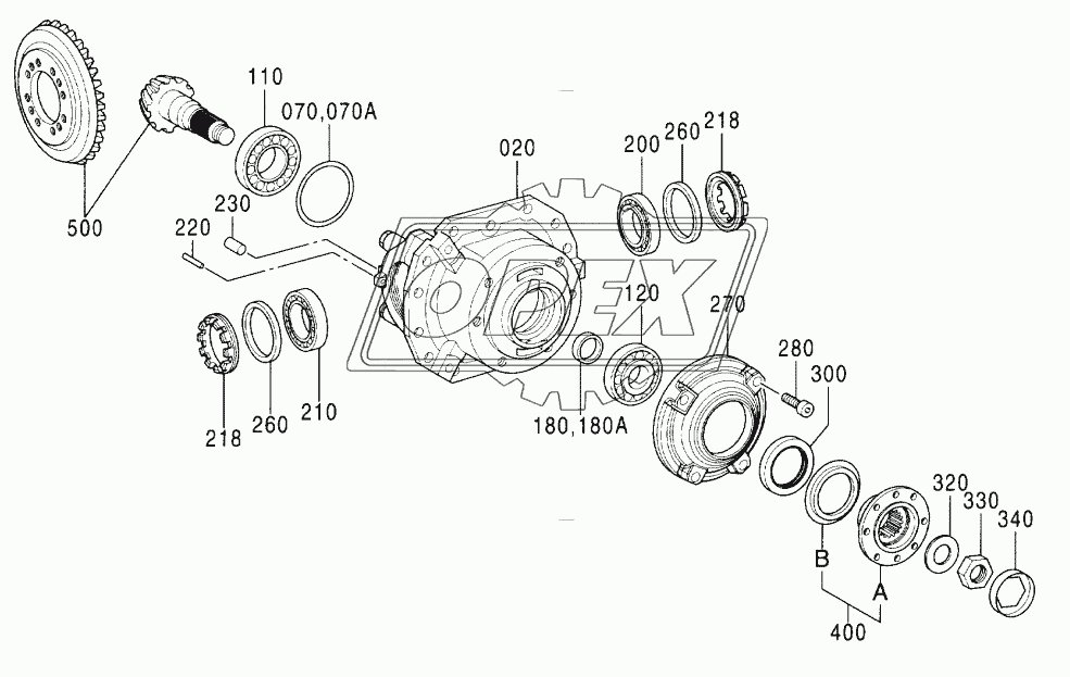 AXLE, REAR (1) (DRUM)