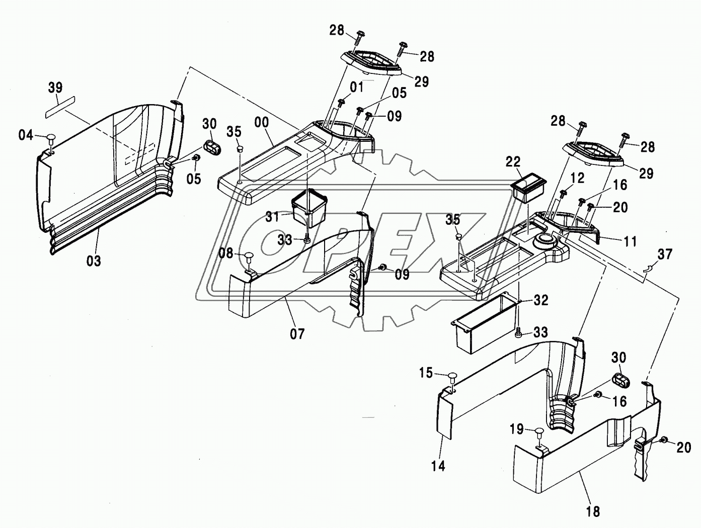 CONSOLE COVER (AUTO. ENGINE CONTROL)