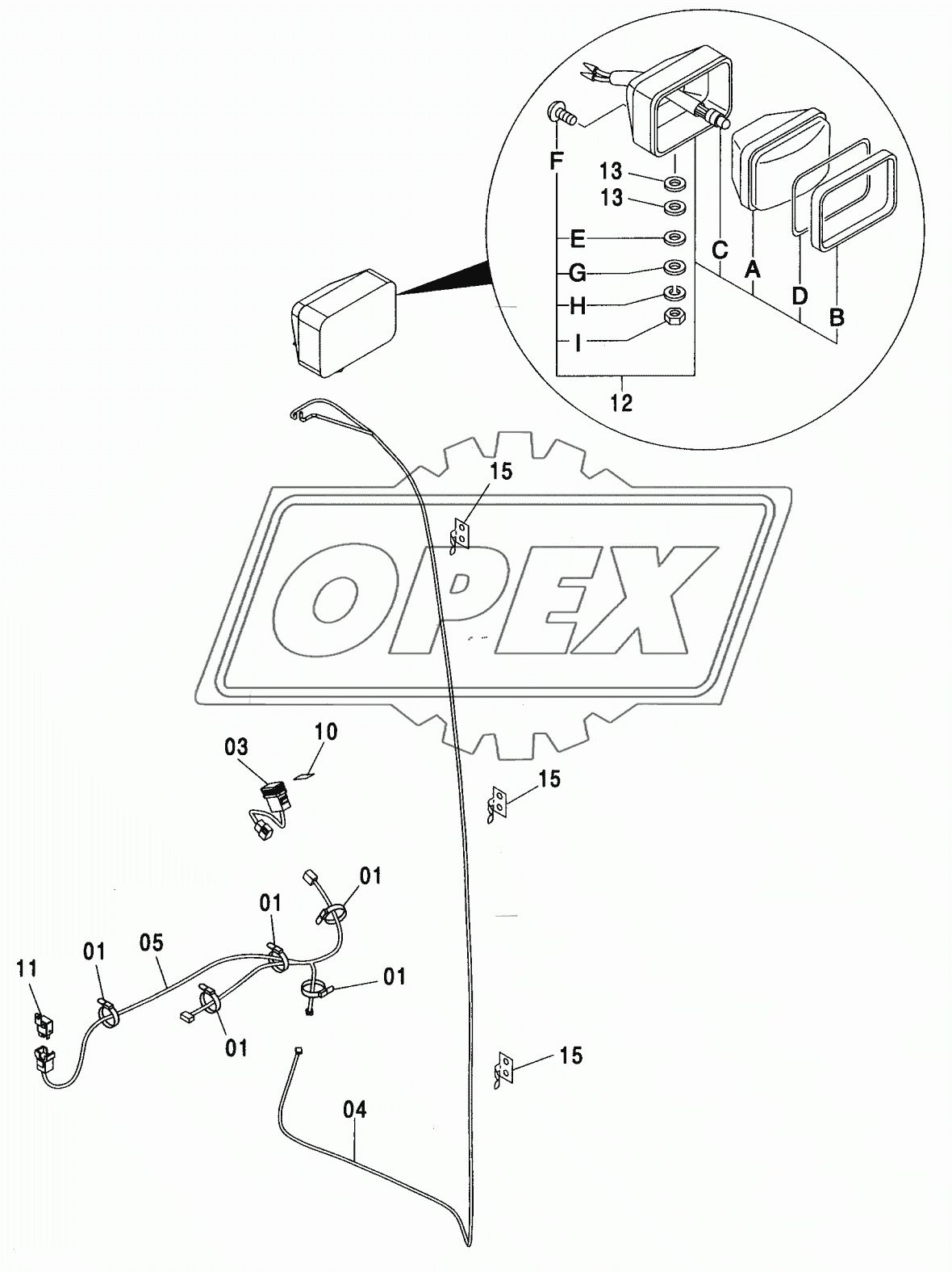 REAR HEAD LAMP (1 LAMP) <210, N,240>