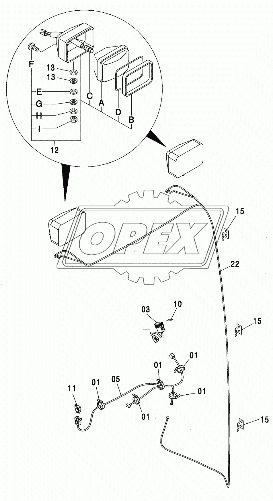 REAR HEAD LAMP (2 LAMP) <210, N,240>