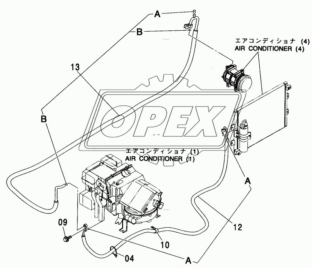 AIR CONDITIONER (3) <200, E, 210, Hr K>