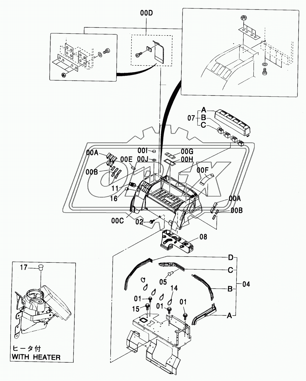 REAR BOX (AIR-CON., HEATER)