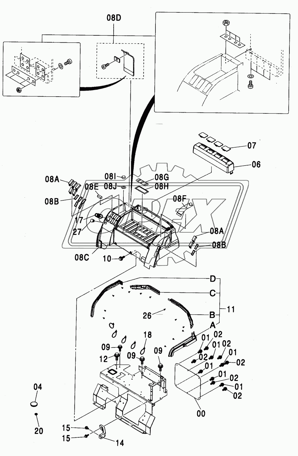 REAR BOX (HEATER LESS)