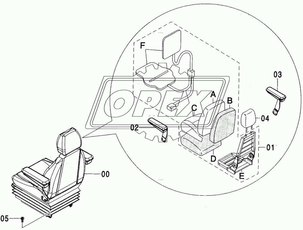 AIR-SUSPENSION SEAT (WITH HEATER) <210,N,240>