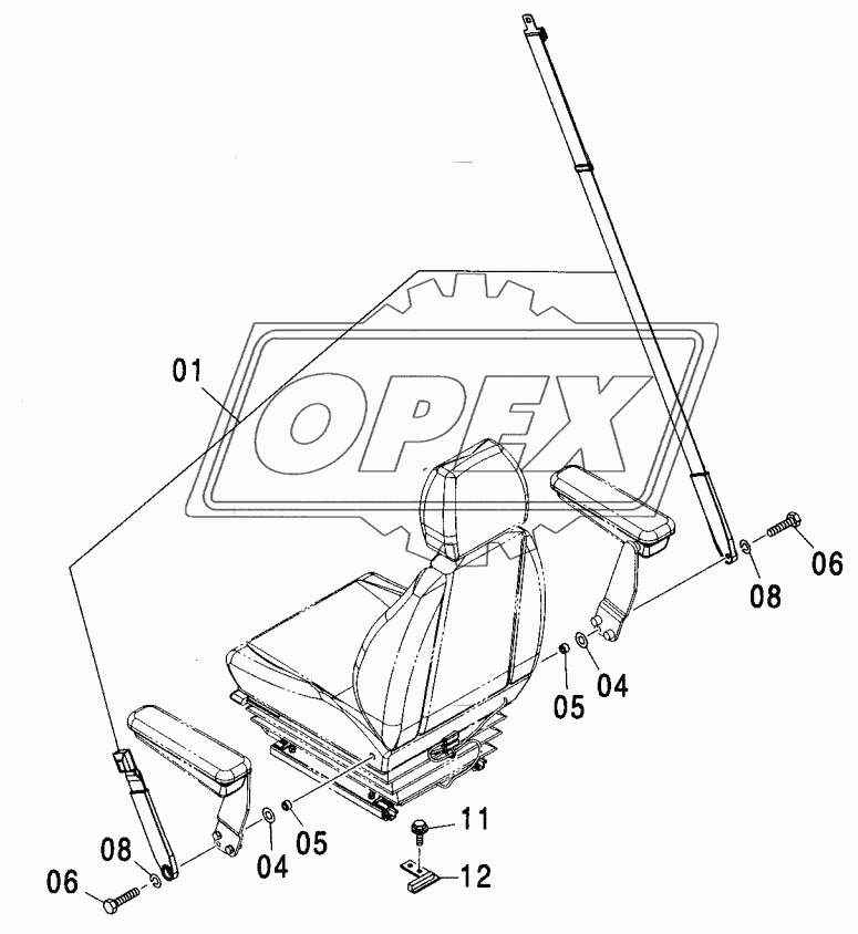 SEAT BELT (AIR-SUSPENSION SEAT) <210,N,240>