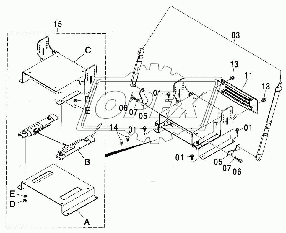 SEAT STAND <200, H, K>