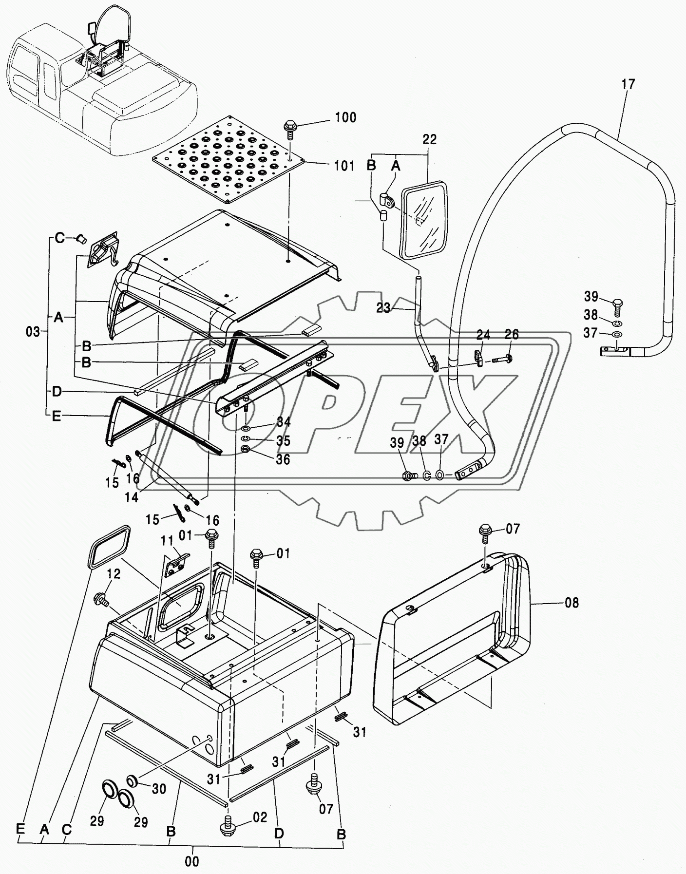 TOOL COVER <200, E, 210, H, K>