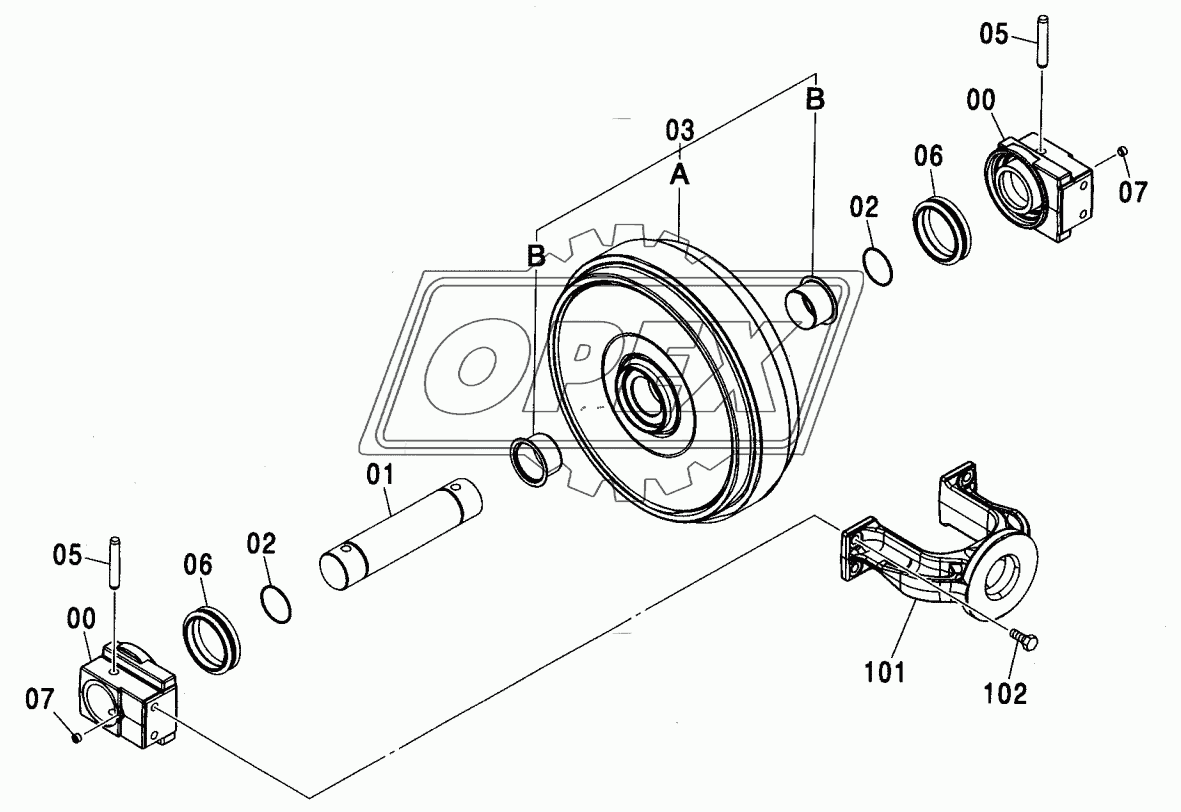 FRONT IDLER (STD,EU1, EU3)