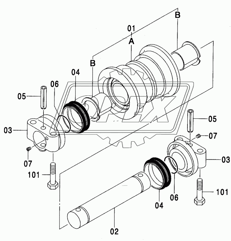 LOWER ROLLER (STD. TRACK) (EU2)