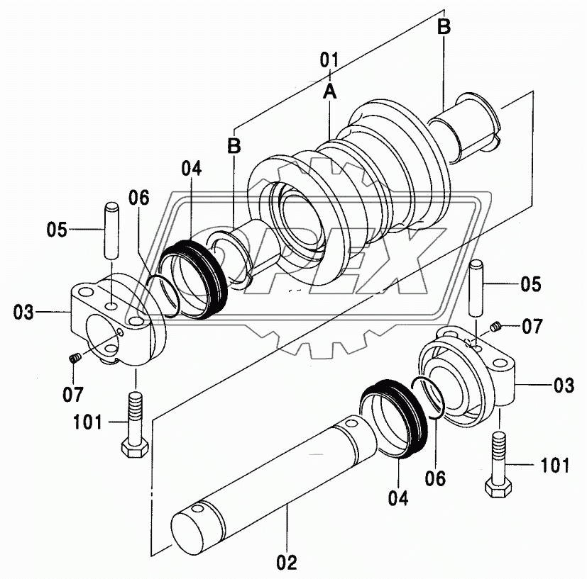 LOWER ROLLER (LC TRACK) (STD, EU1, EU3)