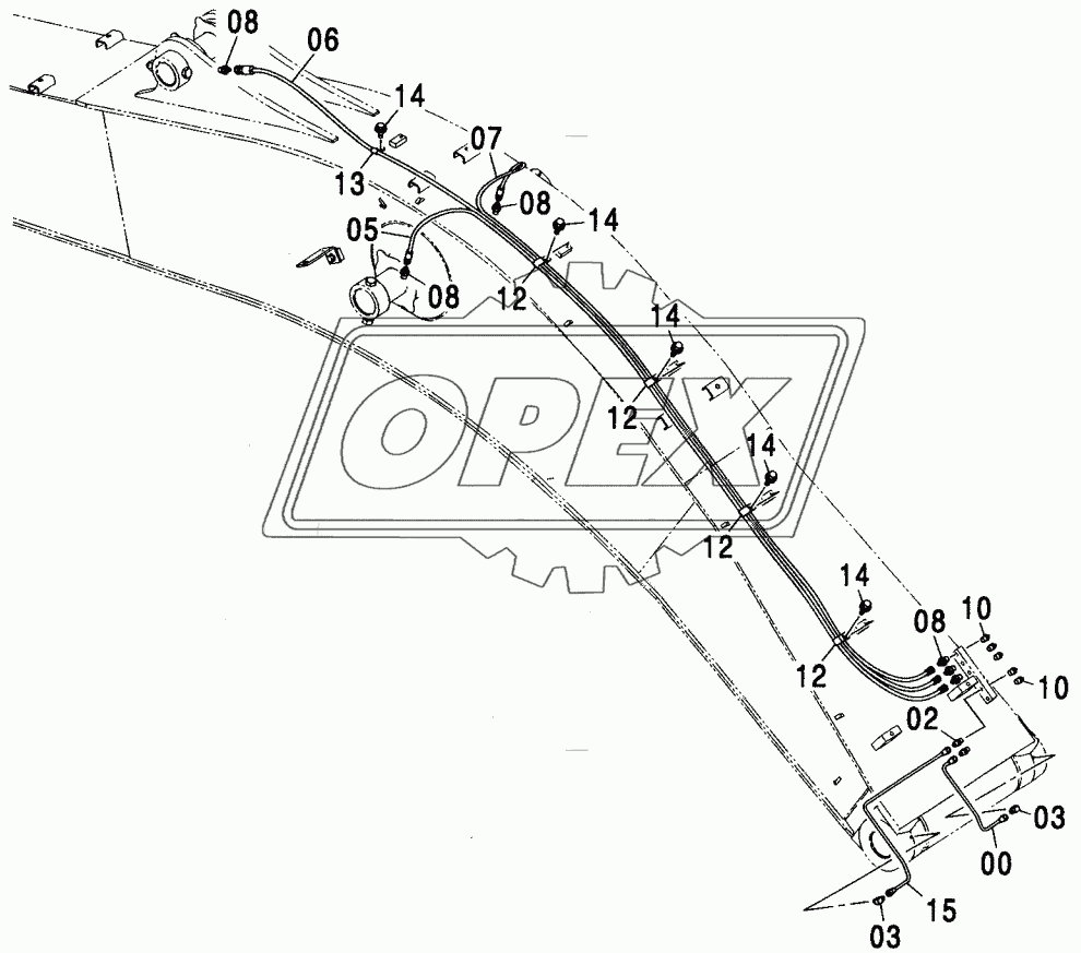 LUBRICATE PIPING (MONO BOOM)