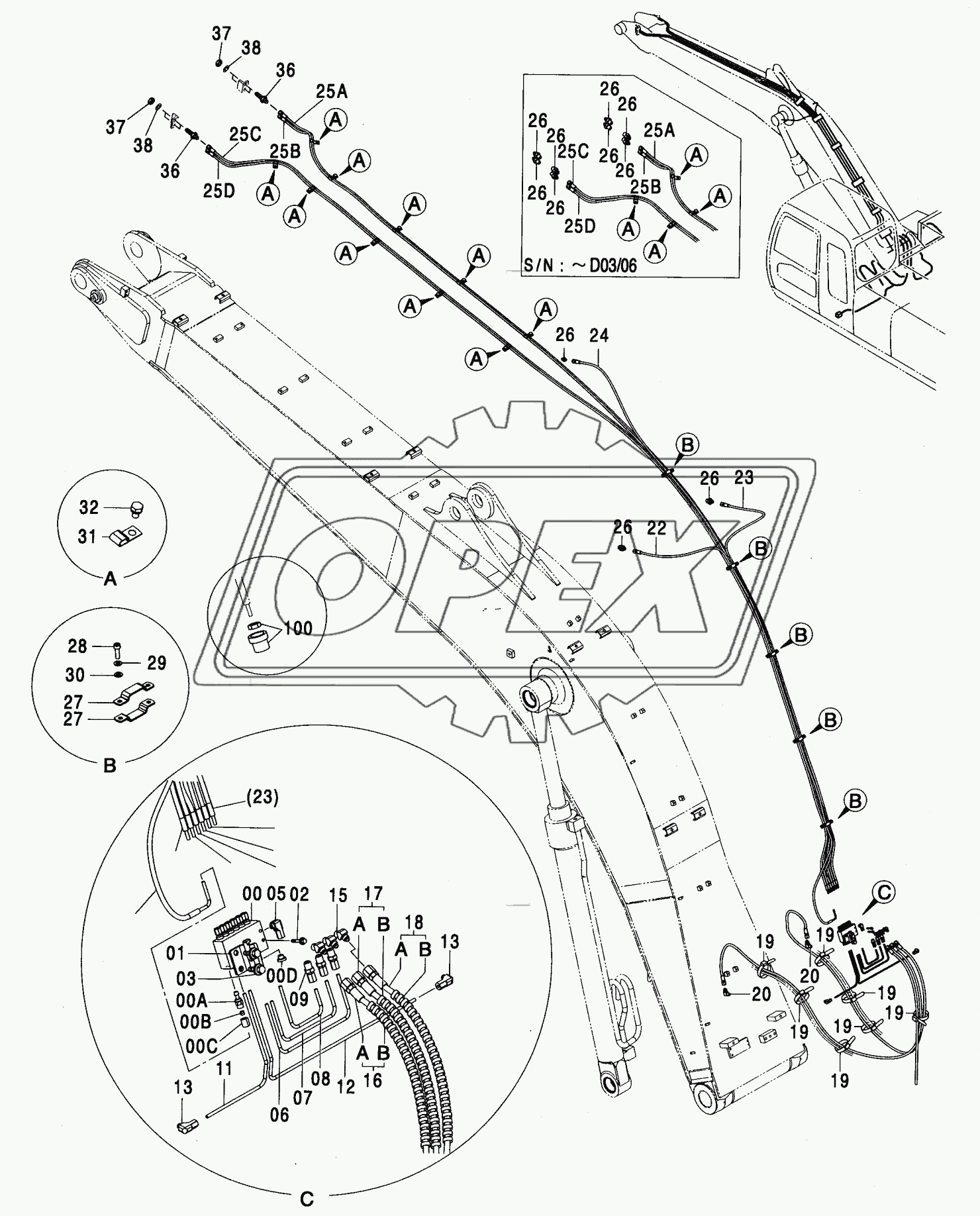 AUTO. LUBRICATE PIPING (BOOM)