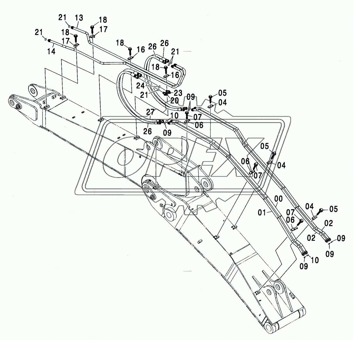 FRONT PIPING (2P-B00M) <210,N,240>