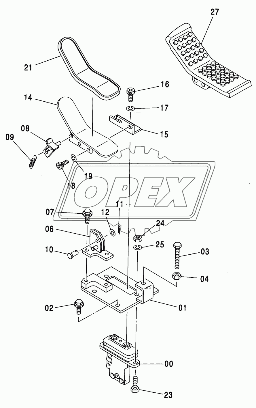 CONTROL PEDAL (2P-B00M) <210, H,240>