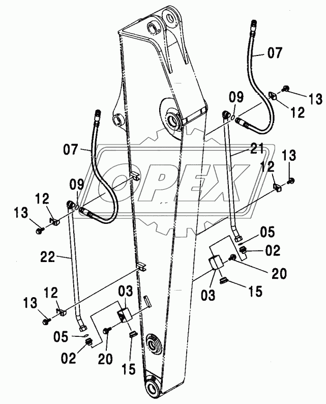 ARM PIPING (BREAKER & CRUSHER) <200, E, H, K>